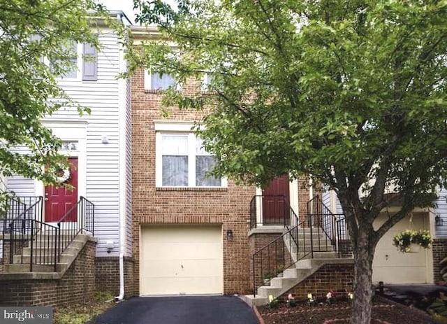 view of property featuring a garage