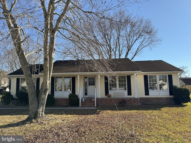 view of single story home