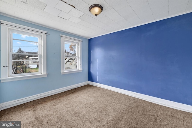 view of carpeted spare room