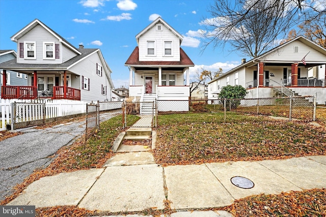 view of front of house featuring covered porch