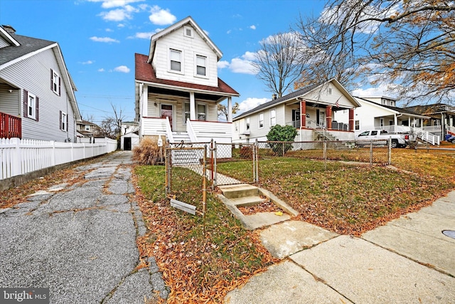 view of front of home with a porch