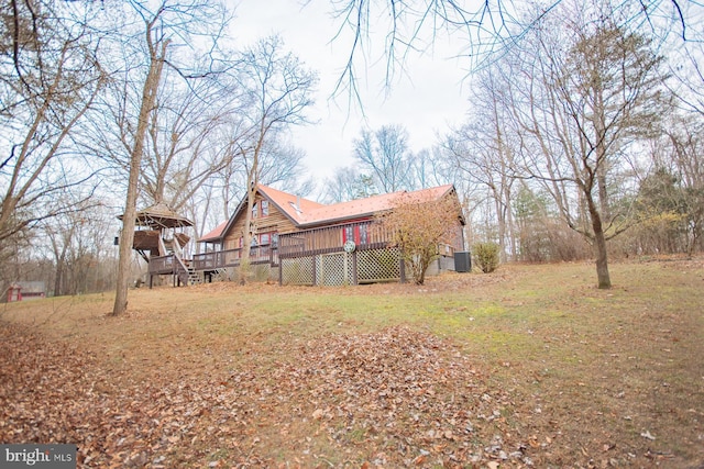 exterior space with a wooden deck