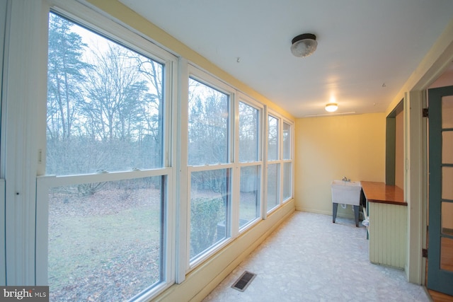 view of sunroom