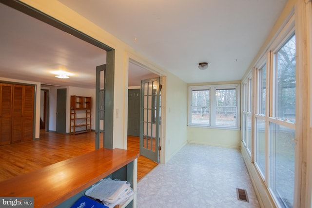 view of sunroom