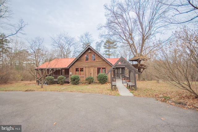 view of front of home with a porch