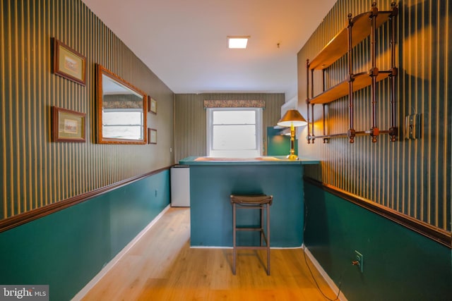 interior space featuring light wood-type flooring