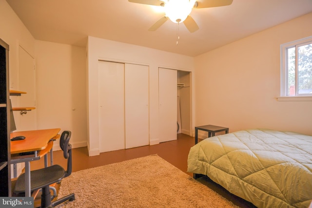 bedroom with ceiling fan