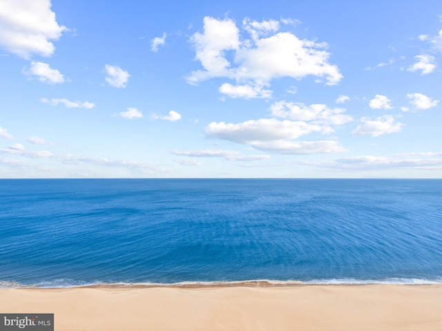 property view of water with a beach view