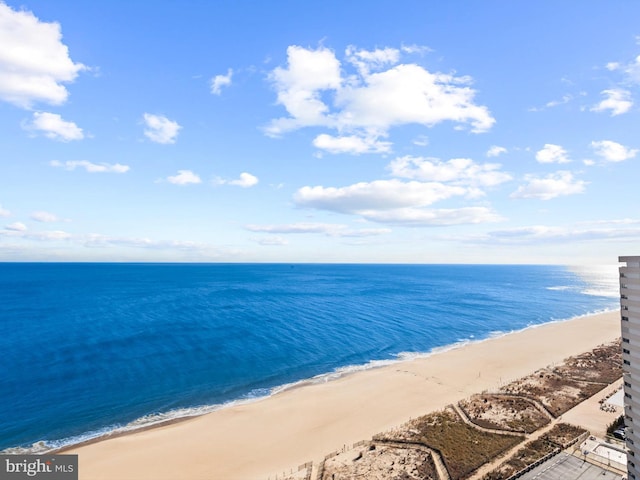 property view of water with a view of the beach