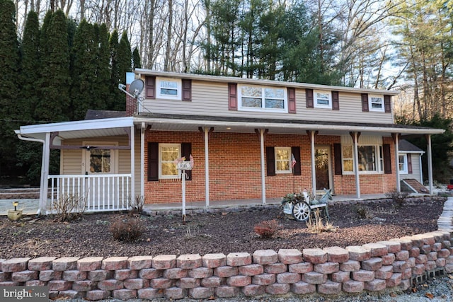 view of front of property with covered porch