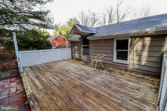 view of wooden terrace