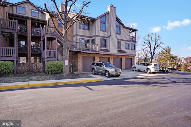 exterior space featuring a garage