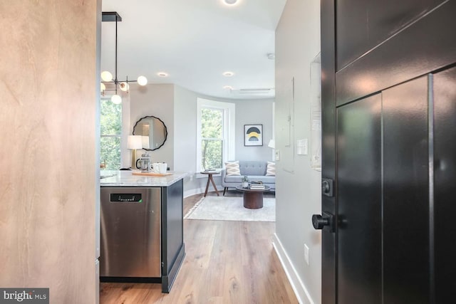 bathroom with toilet, vanity, and hardwood / wood-style flooring