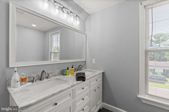 bathroom with vanity