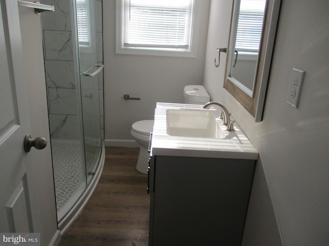 22403 Marsh Creek Rd, Preston, MD 21655 - bathroom with toilet, plenty of natural light, a shower stall, and vanity