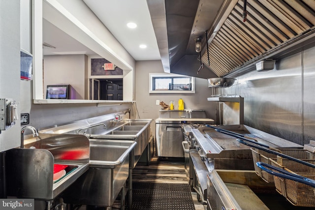 kitchen featuring stainless steel counters