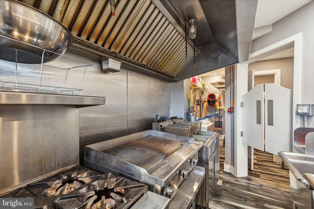 kitchen featuring hardwood / wood-style floors