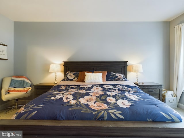 bedroom with carpet floors