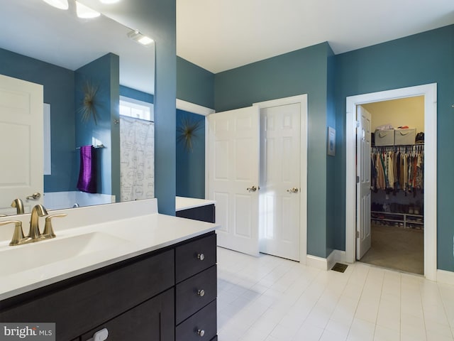 bathroom featuring vanity