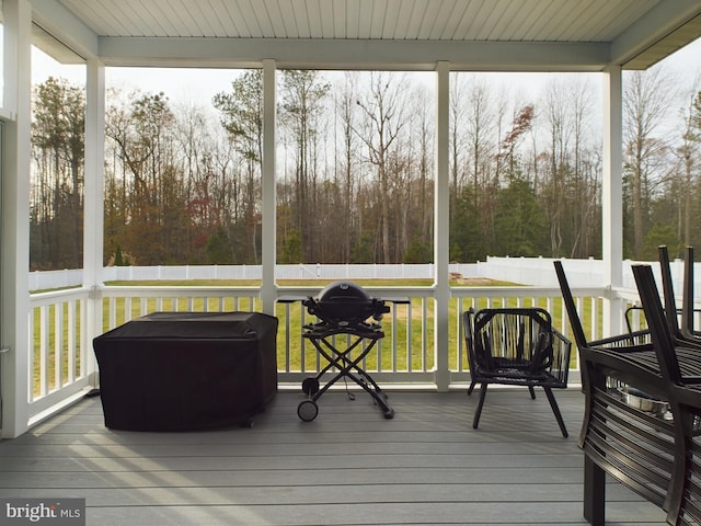 view of sunroom / solarium