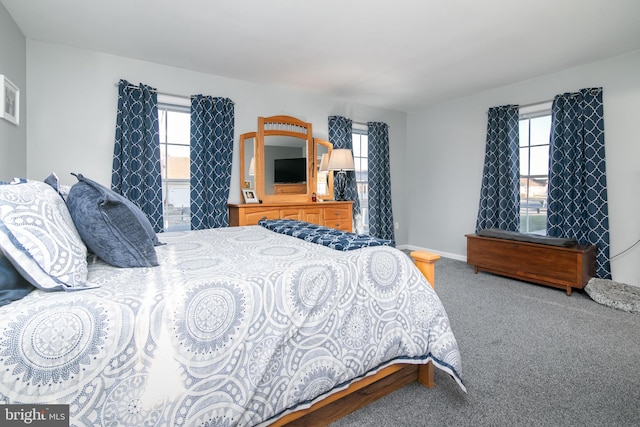 view of carpeted bedroom