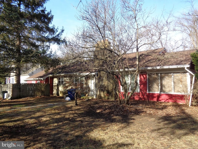 view of rear view of property