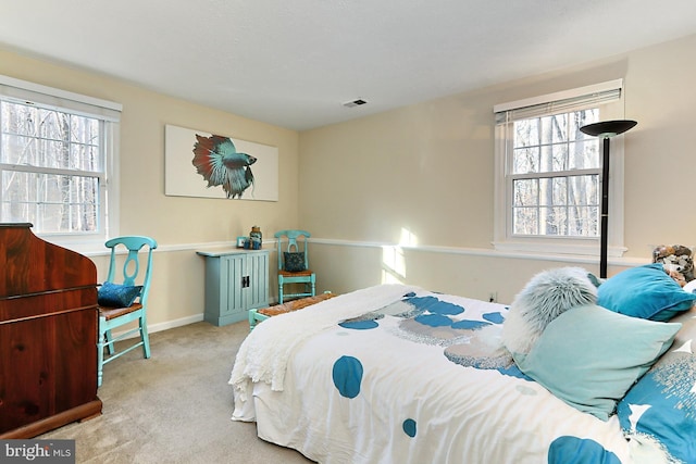 view of carpeted bedroom