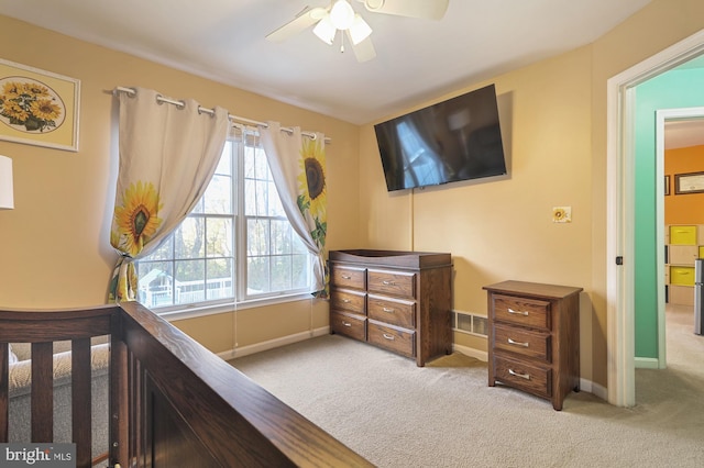 143 Mayor Ln, Felton, DE 19943 - carpeted bedroom with baseboards and ceiling fan