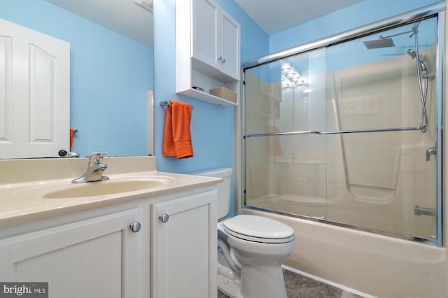 143 Mayor Ln, Felton, DE 19943 - bathroom featuring vanity, shower / bath combination with glass door, and tile patterned floors