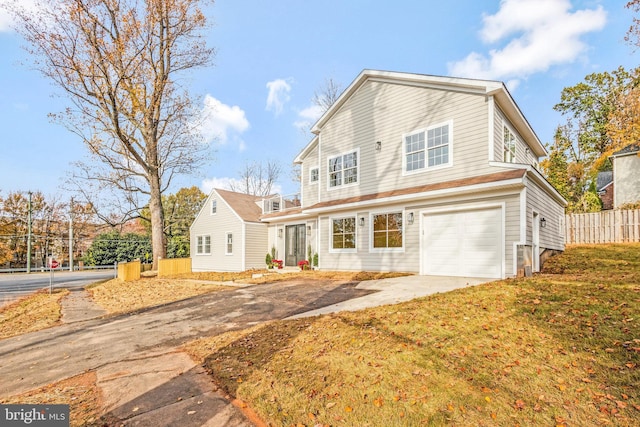 front of property featuring a garage