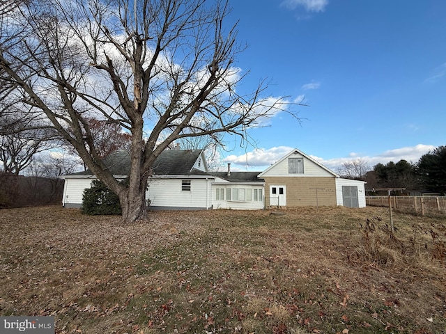 view of back of property