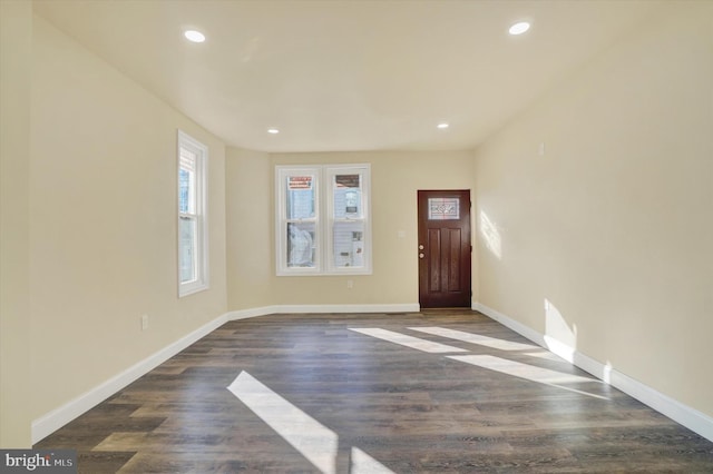 entryway featuring dark hardwood / wood-style flooring