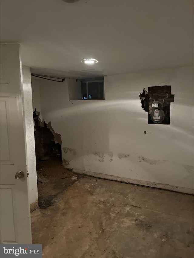 view of basement