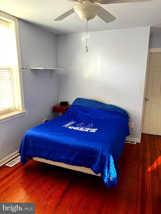 451 Ridge Pike, Lafayette Hill, PA 19444 - bedroom with wood finished floors, ceiling fan, and baseboards