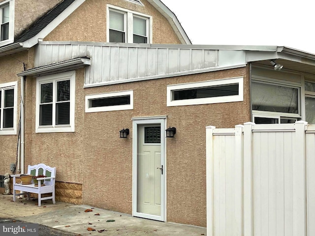 451 Ridge Pike, Lafayette Hill, PA 19444 - entrance to property with stucco siding and a patio area