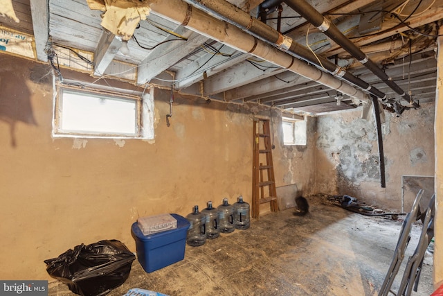 basement featuring a wealth of natural light