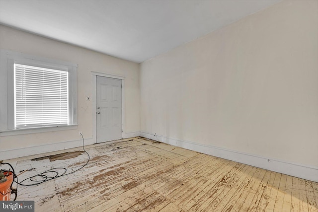 empty room featuring light hardwood / wood-style flooring