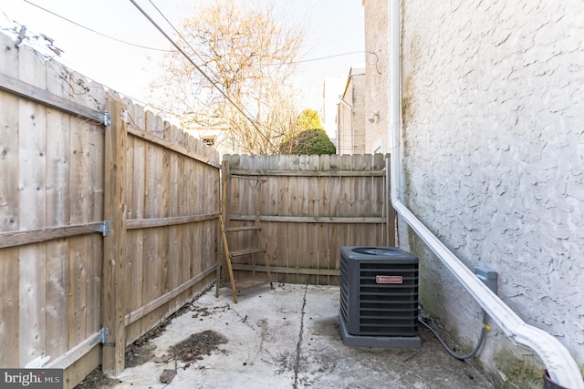 view of patio / terrace with central AC