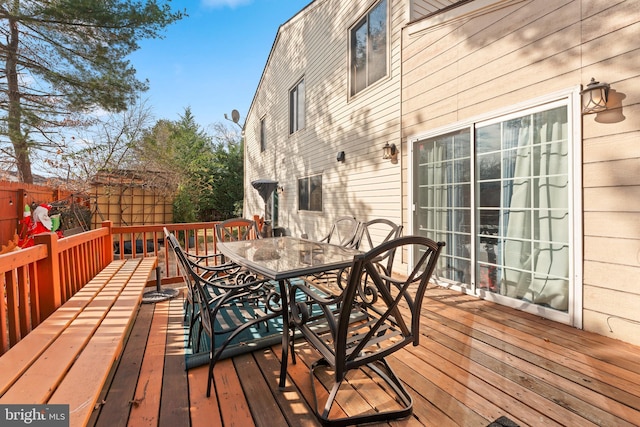 view of wooden terrace