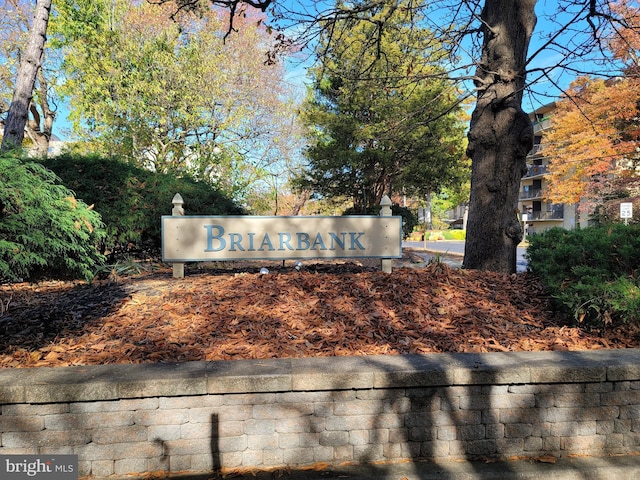 view of community sign