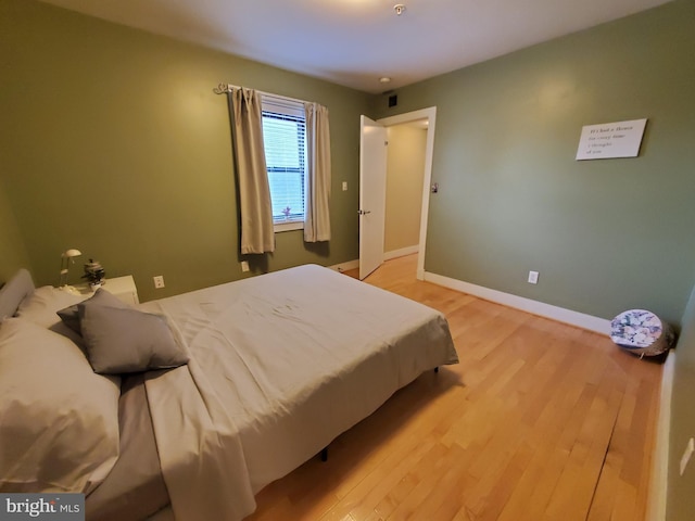 bedroom featuring light hardwood / wood-style flooring