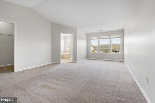 interior space featuring lofted ceiling