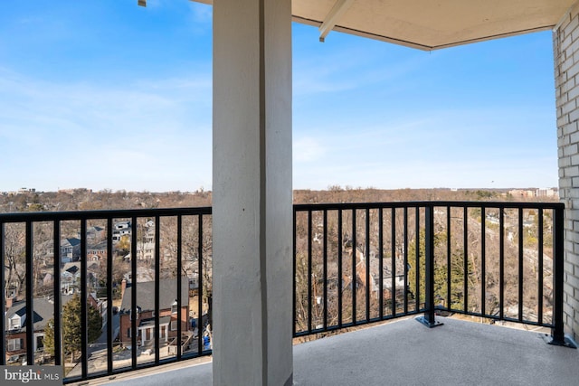 view of balcony