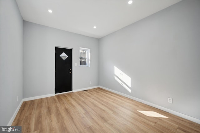 foyer featuring light hardwood / wood-style flooring