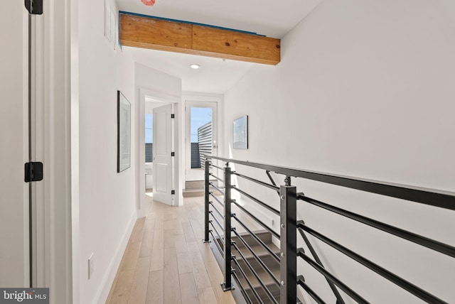 hallway featuring light hardwood / wood-style flooring