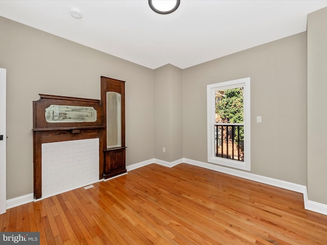 empty room featuring light hardwood / wood-style flooring