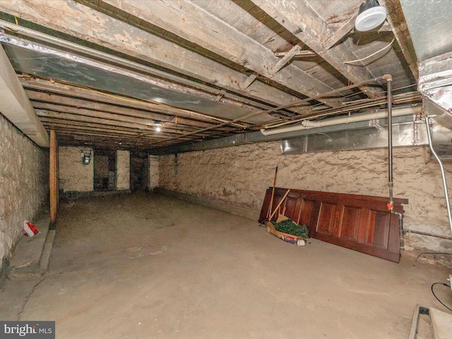 view of basement