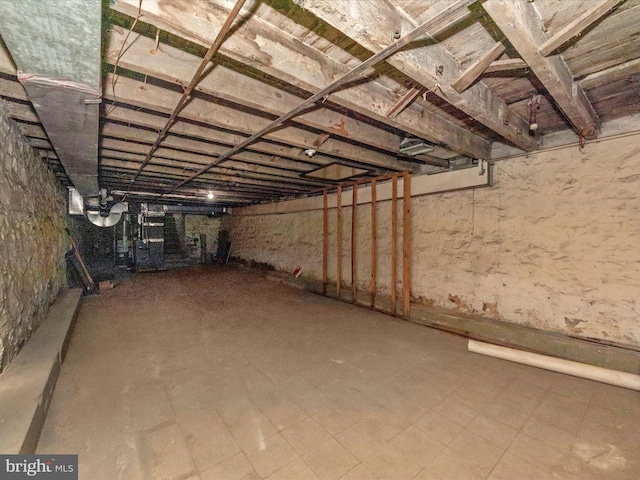 view of basement