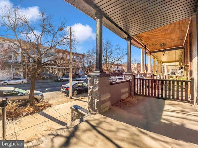 view of patio with covered porch