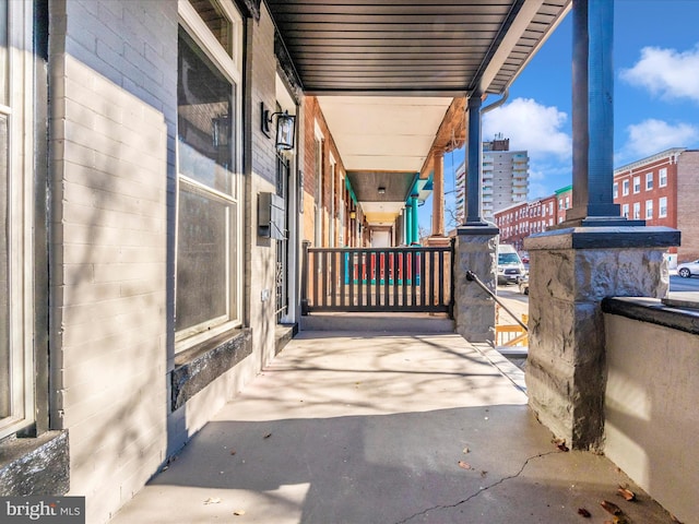 view of patio / terrace with a porch